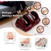 Giantex Shiatsu Foot Massager Machine for Feet, Nerve Pain Therapy Spa Gift Deep Kneading Rolling Massage for Leg Calf Ankle, Electric Shiatsu Foot Massager w/Remote, 4 Modes, Gray(Burgundy)