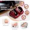 Giantex Shiatsu Foot Massager Machine for Feet, Nerve Pain Therapy Spa Gift Deep Kneading Rolling Massage for Leg Calf Ankle, Electric Shiatsu Foot Massager w/Remote, 4 Modes, Gray(Red)