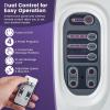 Giantex Shiatsu Foot Massager Machine for Feet, Nerve Pain Therapy Spa Gift Deep Kneading Rolling Massage for Leg Calf Ankle, Electric Shiatsu Foot Massager w/Remote, 4 Modes, Gray(White)