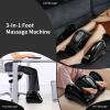 Giantex Shiatsu Foot Massager Machine for Feet, Nerve Pain Therapy Spa Gift Deep Kneading Rolling Massage for Leg Calf Ankle, Electric Shiatsu Foot Massager w/Remote, 4 Modes, Gray(Black)