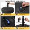 Giantex Umbrella Base Stand, Sand Water Filled Umbrella Holder for 1.5”-1.9” Umbrella Poles, Build-in Handle, 2 Adjustable Knobs, Weighted Market Table Umbrella Base for Yard Garden Poolside