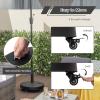 Giantex Umbrella Base with Wheels, 52 lbs Heavy Duty Umbrella Stand with 4 Lockable Wheels and 2 Handles for 1.5”-1.9” Poles, Round Resin Weighted Market Umbrella Holder for Patio Deck Garden