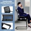 Giantex Waiting Room Chair Set of 2, Office Guest Chairs w/Ergonomic Mesh Backrest, Lumbar Support & Armrests, Mesh Chairs w/Metal Sled Base for Office, Conference Room, Reception, Black(12)