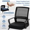 Giantex Waiting Room Chair Set of 2, Office Guest Chairs w/Ergonomic Mesh Backrest, Lumbar Support & Armrests, Mesh Chairs w/Metal Sled Base for Office, Conference Room, Reception, Black(6)