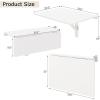 Giantex Wall Mounted Folding Table, 31.5″ x 23.5″ Wood Murphy Desk Drop-Leaf Table, Space Saving Foldable Floating Desk, Wall Desk Fold Down for Small Spaces, Study, Bedroom, Bathroom (Gray)(White)