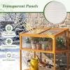 Ginatex Wood Cold Frame Greenhouse, Portable Raised Flower Planter Protection with Transparent Openable Roof, Small Indoor Outdoor Hot House for Garden Sunroom Balcony, 36”x33”x23”(36”x20”x42”)
