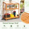 Ginatex Wood Cold Frame Greenhouse, Portable Raised Flower Planter Protection with Transparent Openable Roof, Small Indoor Outdoor Hot House for Garden Sunroom Balcony, 36”x33”x23”(36”x20”x42”)