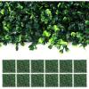 Giantex 12PCS 20x20inch Artificial Boxwood Panels, 33.3 Square Feet Faux Greenery Wall Privacy Hedge Screen for Wedding Decorations Fence Backdrop, Outdoor Patio Garden Topiary Hedge Protective Screen(Green Milan Leaves)