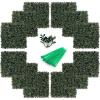 Giantex 12PCS 20x20inch Artificial Boxwood Panels, 33.3 Square Feet Faux Greenery Wall Privacy Hedge Screen for Wedding Decorations Fence Backdrop, Outdoor Patio Garden Topiary Hedge Protective Screen(Green Peanut Leaves)