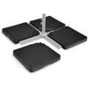 Giantex 284 lbs Fillable Offset Patio Umbrella Base, 4PCS Umbrella Stand Water Sand Weight for Cantilever Umbrella, 4 Connecting Pins, Easy-Filling Spouts, Outdoor Market Umbrella Holder for Garden(220.0 Pounds)