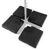 Giantex 284 lbs Fillable Offset Patio Umbrella Base, 4PCS Umbrella Stand Water Sand Weight for Cantilever Umbrella, 4 Connecting Pins, Easy-Filling Spouts, Outdoor Market Umbrella Holder for Garden(284.0 Pounds)