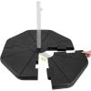 Giantex 284 lbs Fillable Offset Patio Umbrella Base, 4PCS Umbrella Stand Water Sand Weight for Cantilever Umbrella, 4 Connecting Pins, Easy-Filling Spouts, Outdoor Market Umbrella Holder for Garden(208.0 Pounds)