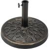 Giantex 30lbs Patio Market Umbrella Base, Heavy Duty Outdoor Stand, Cast Iron Umbrella Holder for Garden Beach, Classic Round Umbrella Standing Deck Porch