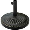 Giantex 31.5 lbs Patio Market Umbrella Base, Heavy Duty Cast Iron Resin Outdoor Stand, Vintage Garden Umbrella Holder, Umbrella Holder for Deck Porch Lawn Garden(Black)