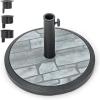 Giantex 35lbs Umbrella Base, Heavy Duty Patio Umbrella Stand with Built-in Cement, Special Stone Pattern, Outdoor Round Weighted Market Umbrella Holder for Garden Lawn Deck