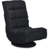 Giantex 360 Degree Swivel Floor Chair, Folding Floor Gaming Chair with 6 Positions Adjustable, Lazy Sofa Lounge Chair w/Tufted Back Support, Video Gaming Chair for Reading TV Watching (Black)(Black)