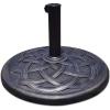 Giantex 43lbs Patio Market Umbrella Base, Heavy Duty Outdoor Stand, Cast Iron Umbrella Holder for Garden Beach, Classic Round Umbrella Standing Deck Porch