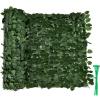 Giantex 4PCS Artificial Ivy Privacy Fence Screen, 118″ x 39.4″ Artificial Hedges Fence Faux Ivy Vine Greenery Wall, Outdoor Privacy Fence Covering for Yard Garden Patio Decoration, Dark Green)(Dark Green)