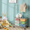 Giantex 6 Drawer Storage Cart, Office School Organizer Cart, Rolling Drawer Cart for Tools, Scrapbook, Paper or Bathroom, Storage Shelf (White)