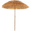 Giantex 6.5Ft Thatched Tiki Umbrella, Hawaiian Style Patio Grass Umbrella with 8 Ribs & Tilt Adjustment, Outdoor Portable Beach Sunshade for Yard, Garden & Poolside