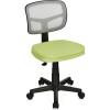Giantex Armless Desk Chair, Low-Back Computer Chair Ergonomic Small Task Chair with Adjustable Height, Y-Shaped Support for Adults Teens Kids, 360° Swivel Office Chair (Blue)(Green)