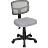 Giantex Armless Desk Chair, Low-Back Computer Chair Ergonomic Small Task Chair with Adjustable Height, Y-Shaped Support for Adults Teens Kids, 360° Swivel Office Chair (Blue)(Grey)