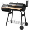Giantex BBQ Grill Charcoal Barbecue Grill Outdoor Pit Patio Backyard Home Meat Cooker Smoker with Offset Smoker