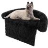 Giantex Calming Dog Bed – Fluffy Plush Pet Bed for Couch, Removable Washable Cover, Soft Neck Bolster, Dog Sofa Bed Furniture Protector Mats for Dogs Cats (Dark Gray, Medium – 44” x 40” x 7”)
