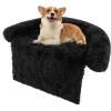 Giantex Calming Dog Bed – Fluffy Plush Pet Bed for Couch, Removable Washable Cover, Soft Neck Bolster, Dog Sofa Bed Furniture Protector Mats for Dogs Cats (Dark Gray, Small – 40” x 35” x 6.5”)