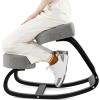 Giantex Ergonomic Kneeling Chair, Rocking Posture Chair with Padded Cushion, Knee Chair for Back Neck Pain Relief, Wooden Kneeling Desk Chair for Home Office(1)