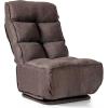 Giantex Folding Floor Gaming Chair, 360-Degree Swivel Lazy Sofa Floor Chair w/ 6 Adjustable Positions, Tufted Linen Cushion, Video Gaming Chair for TV, Reading Foldable Floor Sofa (Coffee)