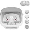 Giantex Foot Spa, Foot Bath Massager with Heat, Collapsible Design, Bubbles, Rollers, Pumice Stone, Scrub Brush, Folding 3 in 1 Footbath Tub, Foldable Foot Soaking Tub for Feet Stress Relief, Gray
