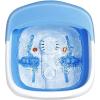 Giantex Foot Spa, Foot Bath Massager with Heat, Collapsible Design, Bubbles, Rollers, Pumice Stone, Scrub Brush, Folding 3 in 1 Footbath Tub, Foldable Foot Soaking Tub for Feet Stress Relief, Blue