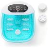 Giantex Foot Spa with Heat and Massage – Feet Bath Soak Tub w/Bubble, Vibration, Removable Pedicure Stone, Massage Beads, Auto Shut-Off, Relieve Feet Stress, Pedicure Foot Soaker Tub (Blue)(Turquoise)