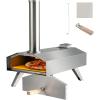Giantex GT-GE-10731-NP Outdoor Oven with 12” Pizza Stone, 27” x 14” x 25” (L x W x H), Silver