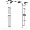 Giantex Garden Arbor Wedding Arch for Ceremony Party, Metal Trellis Archway for Climbing Plants Rose Grape Vines, Steel Frame Pergola Decoration for Backyard Patio Lawn Pathway, Easy to Assemble