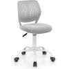 Giantex Kids Desk Chair, Adjustable Children Study Chair, Swivel Armless Mesh Task Student Chair, Child Desk Chair with Adjustable Height & Lumbar Support Computer Chair (Blue)(Grey)