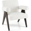 Giantex Modern Mid Century Accent Chair, Upholstered Armchair w/Natural Rubber Wood Legs, Sponge Padded Seat, Felt Foot Pads, Comfy Sherpa Chair for Reading, Living Room, Bedroom, White