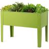 Giantex Raised Garden Bed, Elevated Planter, Metal Plant Box with Legs, Standing Garden Stand, Indoor and Outdoor Grow Container for Vegetables and Flowers (25″ L x13W x18 H)(25″Lx13W”x18″H)