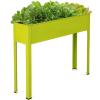 Giantex Raised Garden Bed, Elevated Planter, Metal Plant Box with Legs, Standing Garden Stand, Indoor and Outdoor Grow Container for Vegetables and Flowers (25″ L x13W x18 H)(40″L x11″Wx31.5″H)