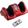 Giantex Shiatsu Foot Massager Machine for Feet, Nerve Pain Therapy Spa Gift Deep Kneading Rolling Massage for Leg Calf Ankle, Electric Shiatsu Foot Massager w/Remote, 4 Modes, Gray(Red)