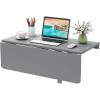 Giantex Wall Mounted Folding Table, 31.5″ x 23.5″ Wood Murphy Desk Drop-Leaf Table, Space Saving Foldable Floating Desk, Wall Desk Fold Down for Small Spaces, Study, Bedroom, Bathroom (Gray)(Grey)