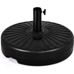 Giantex 23L Round Water Sand Filled Patio Umbrella Base, 20″ Heavy Duty Outdoor Umbrella Stand, Fillable Outdoor Market Umbrella Holder, Suit for Dia 1.9” Umbrella Pole