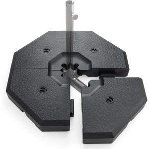 Giantex 284 lbs Fillable Offset Patio Umbrella Base, 4PCS Umbrella Stand Water Sand Weight for Cantilever Umbrella, 4 Connecting Pins, Easy-Filling Spouts, Outdoor Market Umbrella Holder for Garden(350.0 Pounds)
