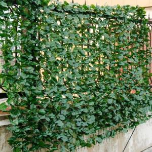 Giantex Artificial Faux Ivy Privacy Fence, 118″x59″ Artificial Hedge Faux Ivy Vine Leaf Greenery Wall Screen, Decorative Trellis Fence Covering for Outdoor Porch Garden Patio(95”x59″)