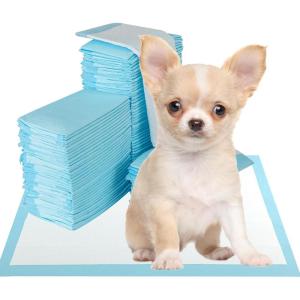 Giantex Puppy Pee Pads 200 Count, 24”x24” Dog Potty Pads, Powerful Absorbency, 5-Layer Design, Leak-Proof Disposable Pet Piddle Training Pad for Dogs Doggie Cats Rabbits(18”x13”)