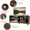 Giantex TV Stand Entertainment Center, Media TV Console Table for TV up to 65” with 1 Large Drawer, 2 Open Shelves, Multipurpose Storage TV Cabinet for Living Room, Bedroom, TV Shelf Stand, Walnut(Walnut)