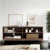 Giantex TV Stand Entertainment Center, Media TV Console Table for TV up to 65” with 1 Large Drawer, 2 Open Shelves, Multipurpose Storage TV Cabinet for Living Room, Bedroom, TV Shelf Stand, Walnut(Walnut)