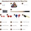 Giantex 4-in-1 Combination Game Table, with Soccer, Hockey, Billiards, Table Tennis, Perfect for Game Room, Family Night, Wood Foosball Game Table Top