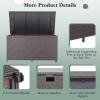 Giantex Wicker Outdoor Deck Box – 133 Gallon Storage Box with Lid, Waterproof Liner and Universal Wheels, PE Rattan Storage Container for Cushions, Gardening Tools, Patio Storage, Brown